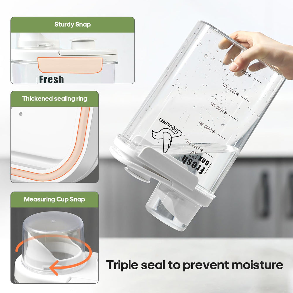 SQUSIMEI top separation compartment demonstrates desiccant storage for freshness.