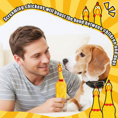 Sratte detachable-head rubber chicken, easy squeak-device replacement