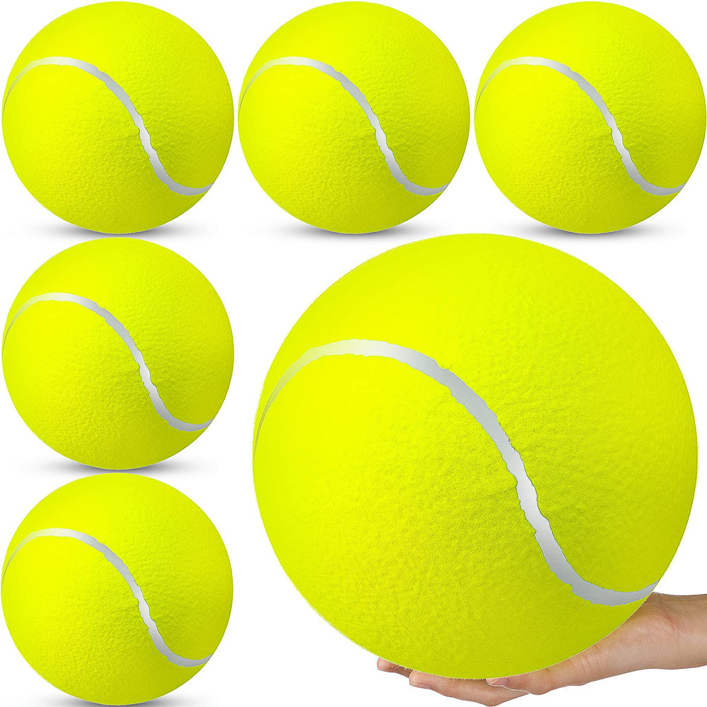 Sratte giant tennis ball dog 6-pack for interactive indoor play and training