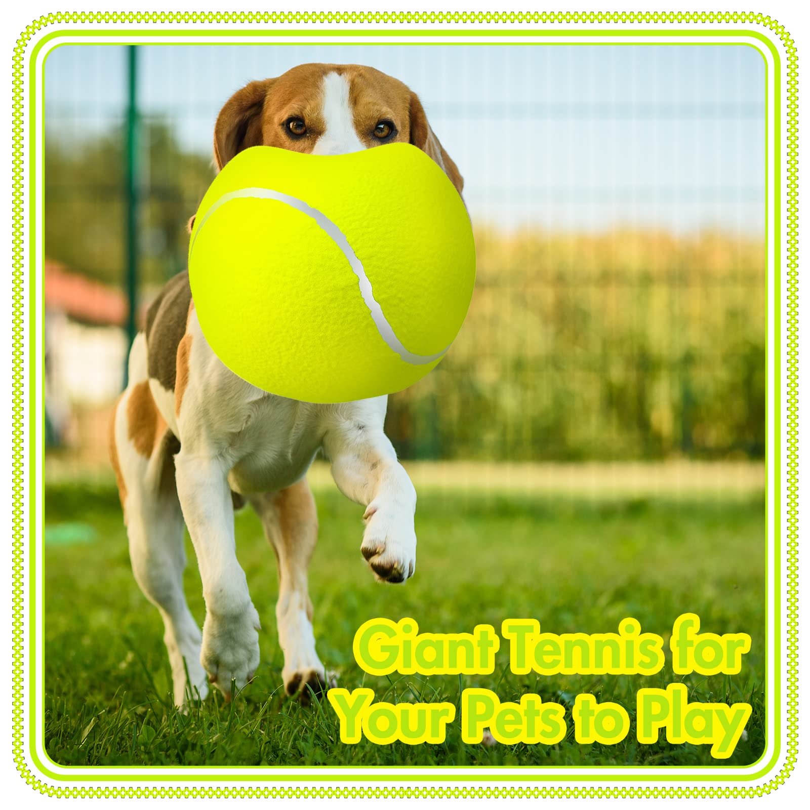 Sratte 6-pack giant dog balls, reliable bounce for training, exercise, and fun