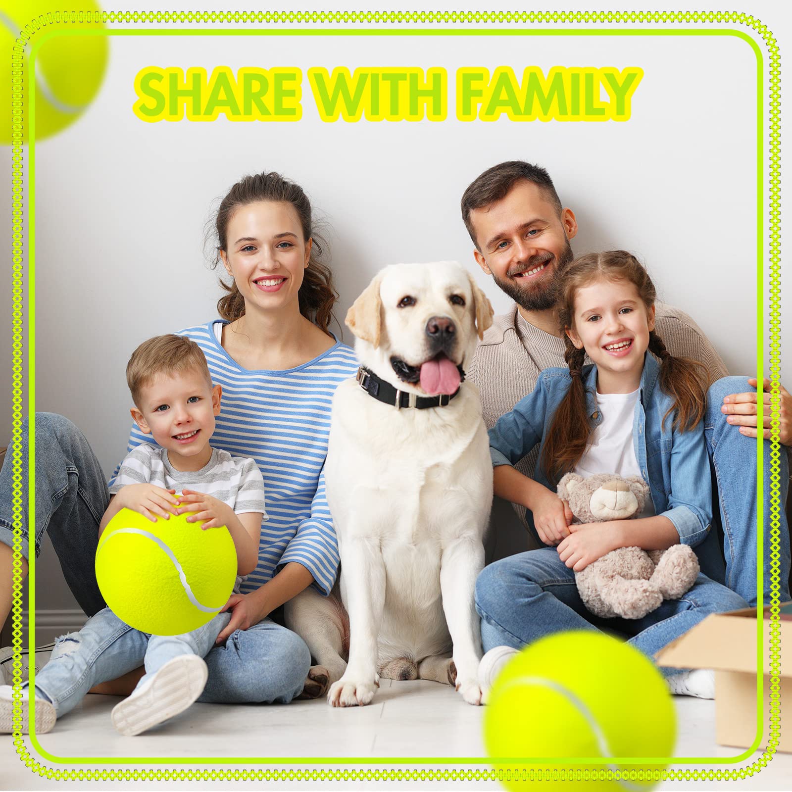 Sratte natural rubber ball with felt surface, gentle on dogs' teeth during play