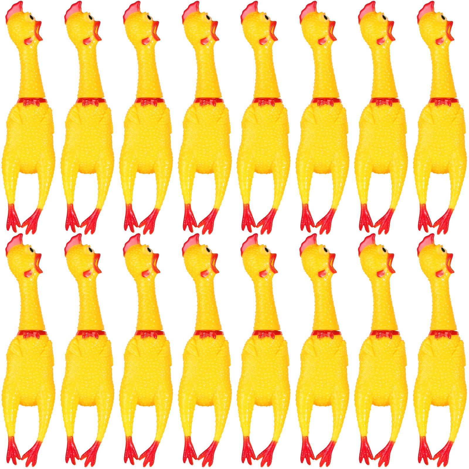 Sratte screaming chicken toy 16-pack, 15-inch yellow for stress relief and fun.