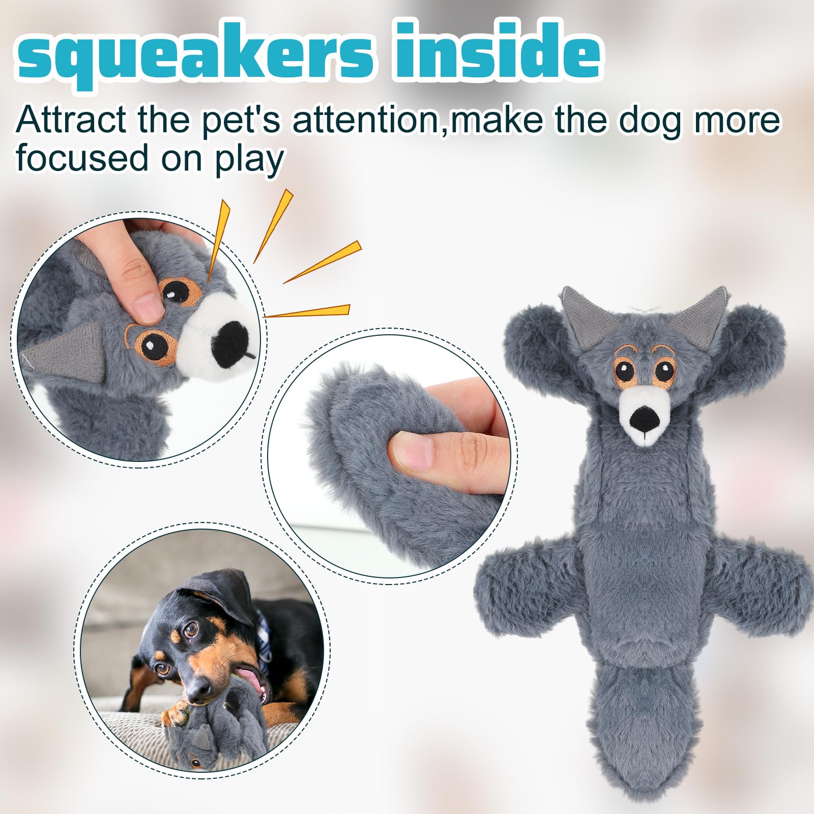 Sratte cow squeaky toy ideal for large dogs' chew sessions