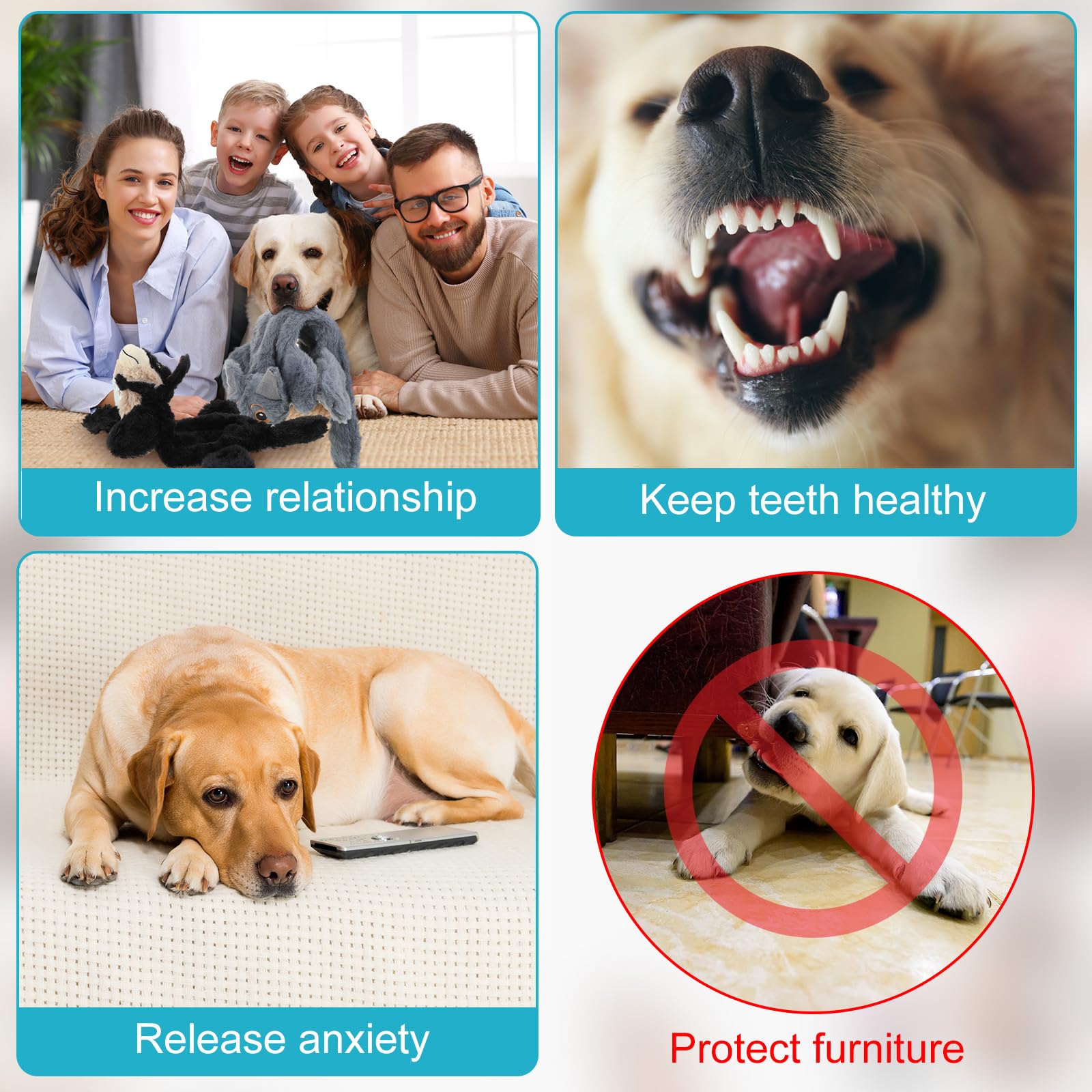 Sratte rabbit squeaky toy for long-lasting chew and fetch