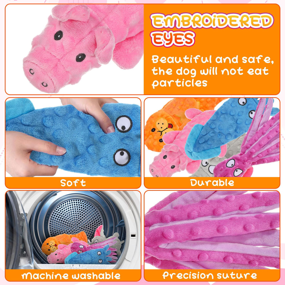 Sratte pig squeaky plush toy ideal for interactive games and chew time.