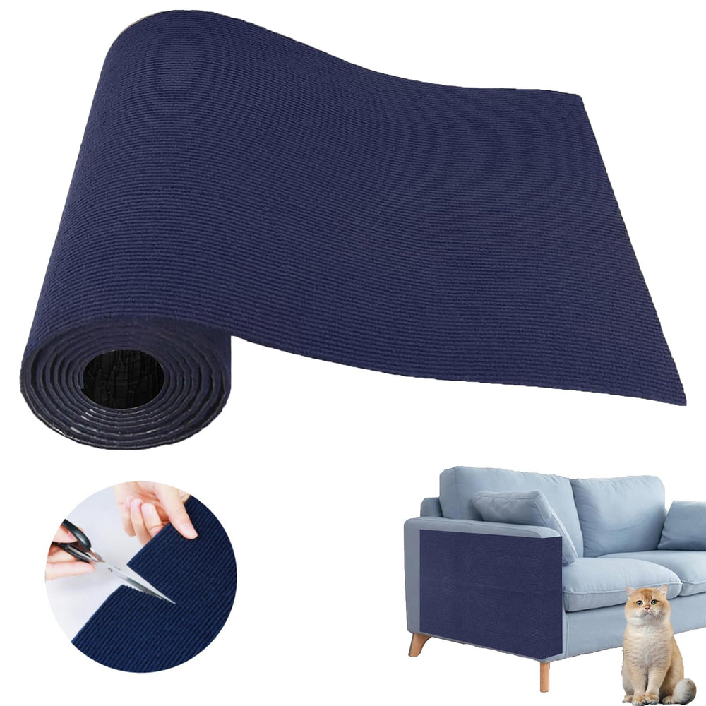 SREBAY cat scratch couch protector navy on sofa prevents claw damage.