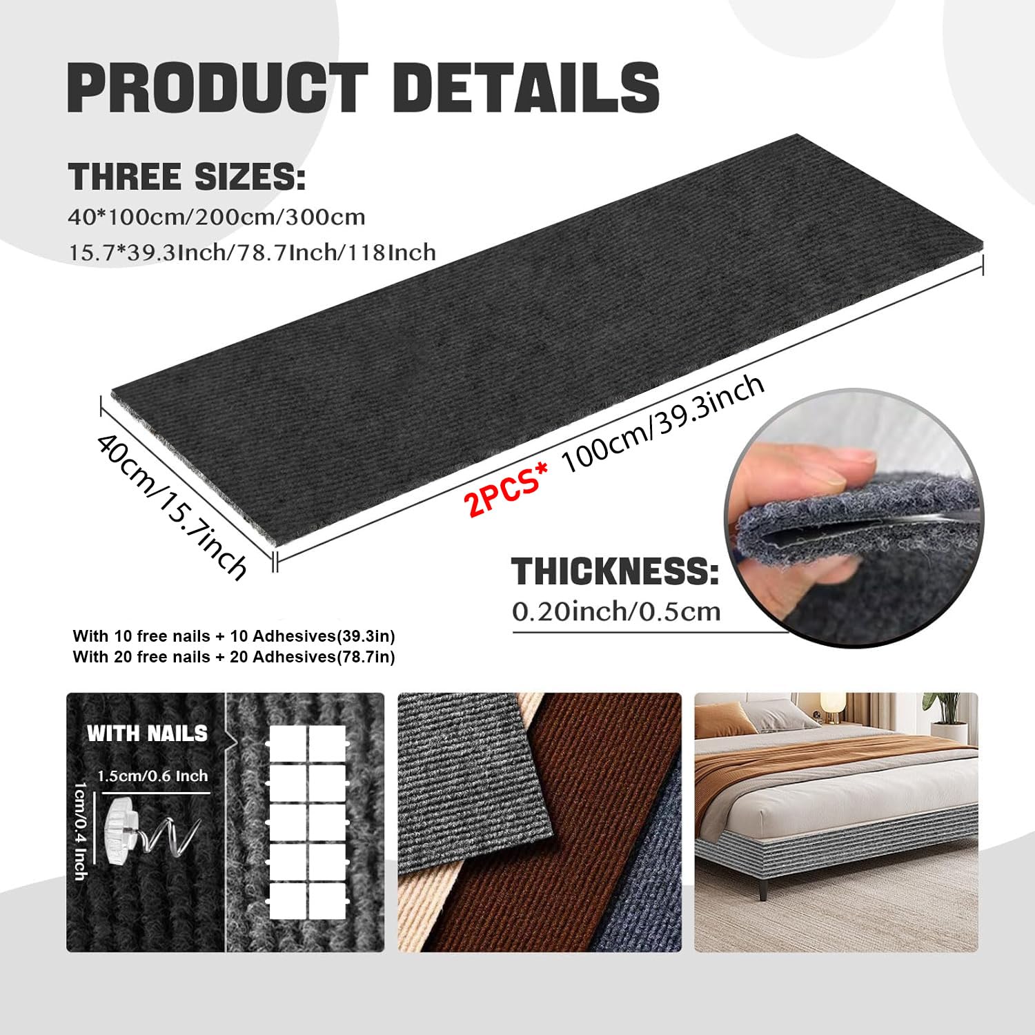 SREBAY adhesive-back setup demonstrates quick application on furniture surfaces