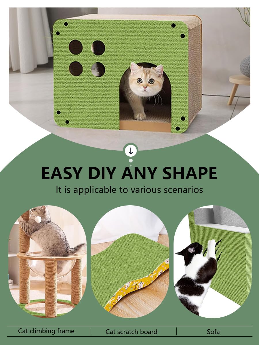 SREBAY easy-clean cat scratch pad resists hair and cleans quickly