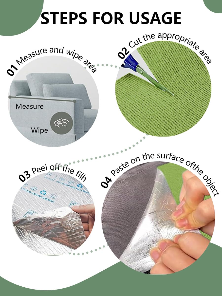 SREBAY green cat scratch pad on furniture blends with decor while protecting surfaces