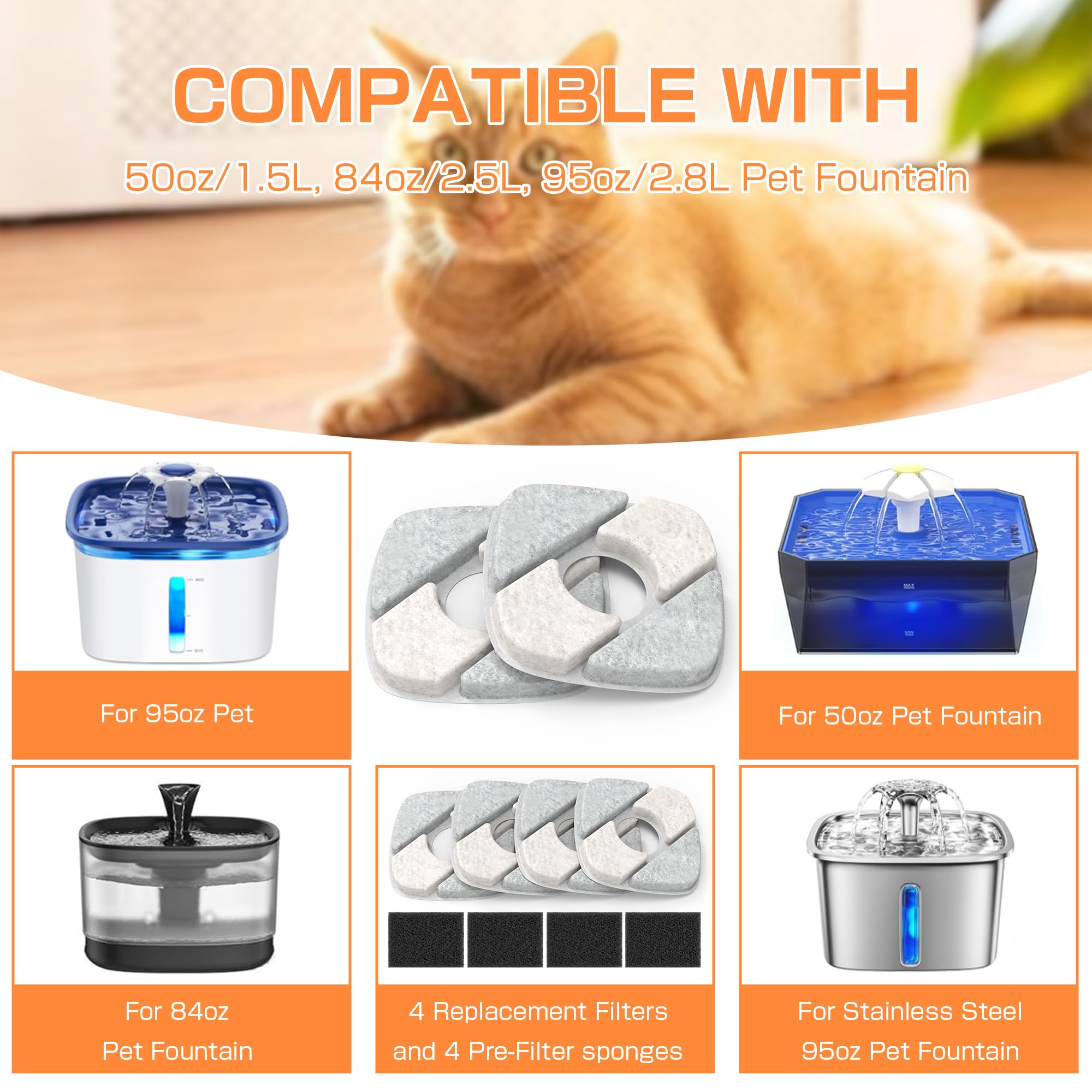 Srnona ultra-quiet pump delivering smooth hydration for pets.