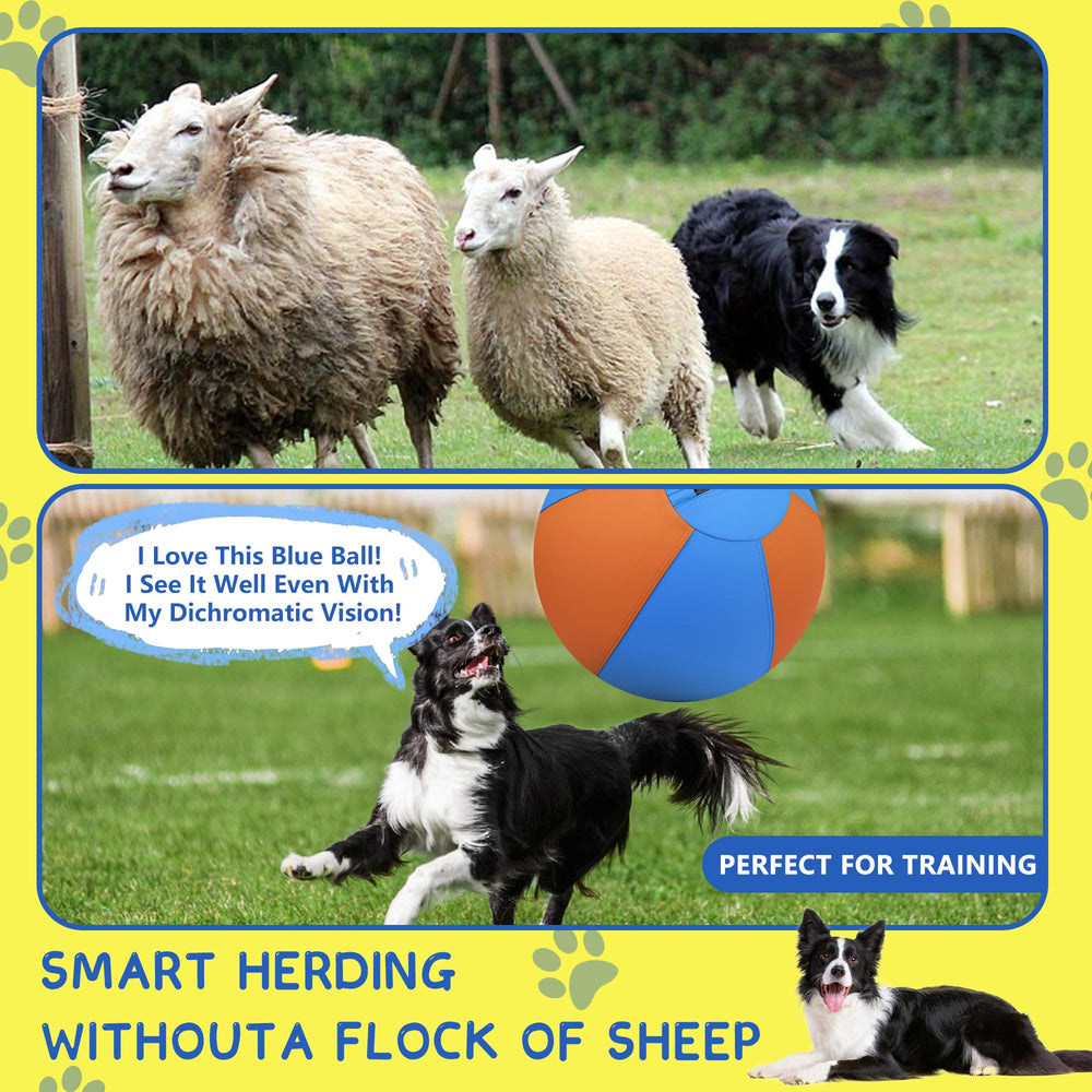 Srotek Herding Ball 18in durable cover showcases anti-burst design for vigorous sessions