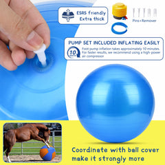 Srotek Herding Ball 18in quick inflation kit demonstrates fast setup on the go