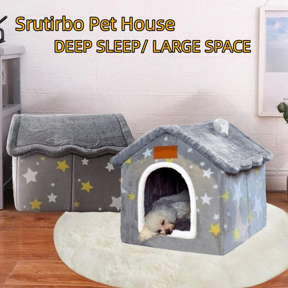 Cozy cave-like retreat ideal for napping and relaxing in Srutirbo kennel.