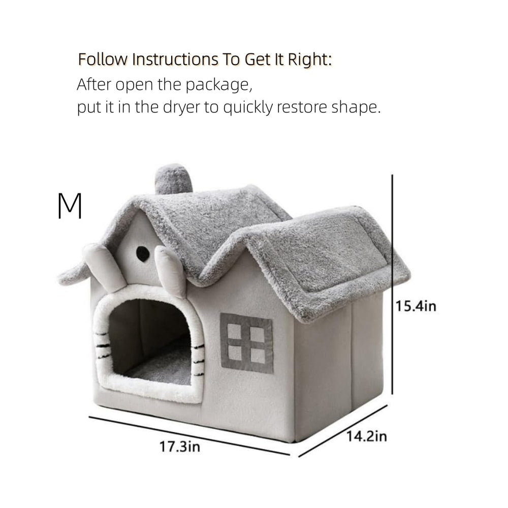 Srutirbo luxury double roof dog house side view highlighting stable non-slip bottom.