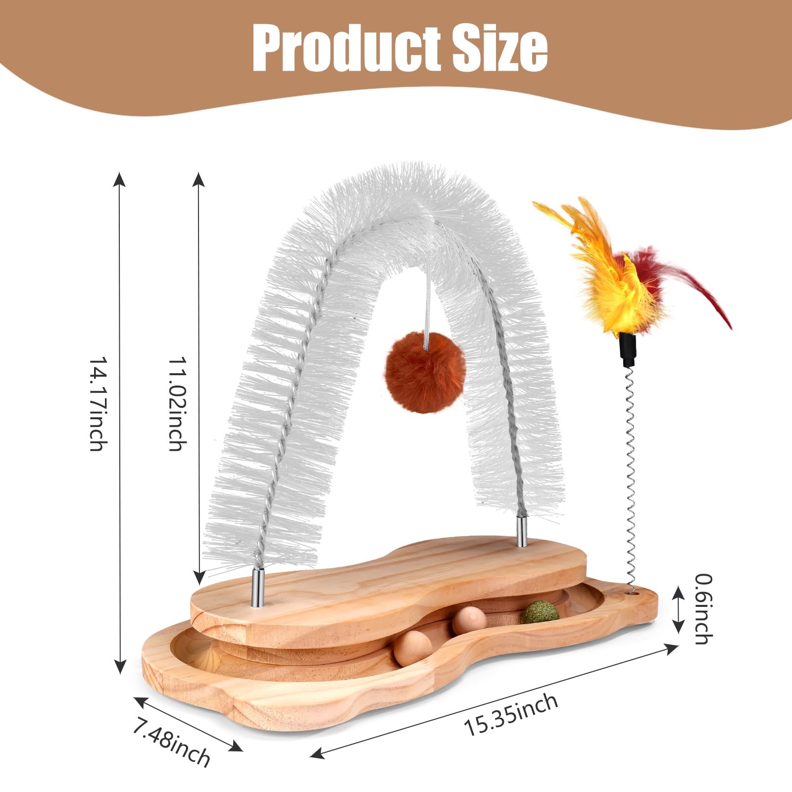 SSAWcasa 4-in-1 interactive cat toy base combines multiple play modes.