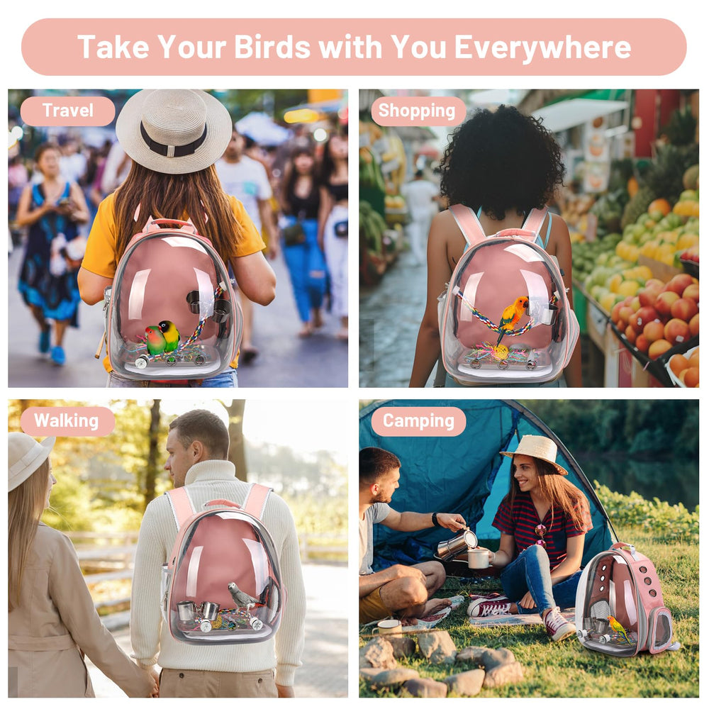 SSAWcasa Bird Backpack Carrier packaging-ready image showcases portable travel gear.