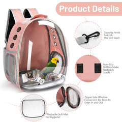 SSAWcasa Bird Backpack Carrier side entrance enables easy access and quick checks during trips.