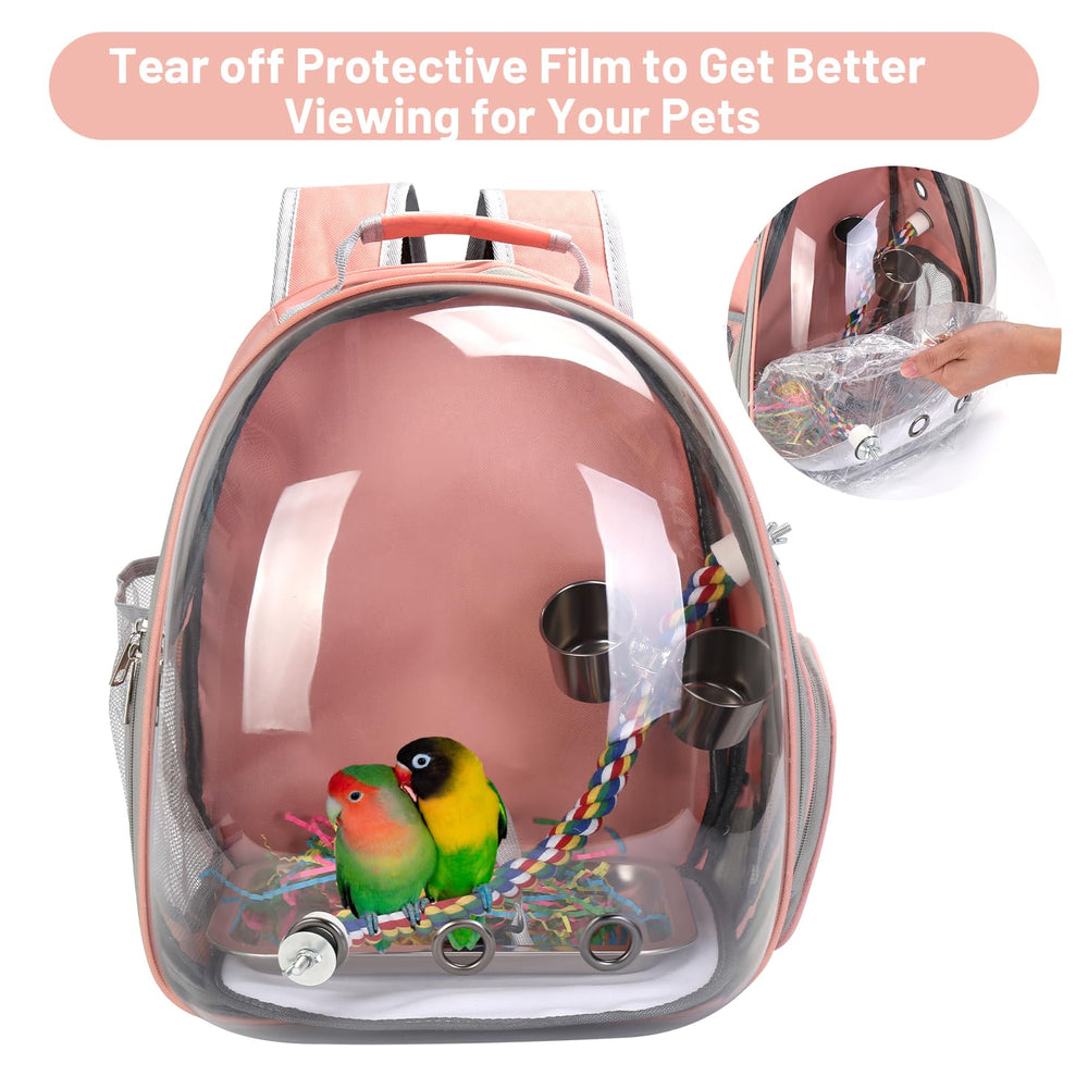 SSAWcasa Bird Backpack Carrier travel straps keep hands free for adventures.