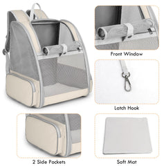 SSAWcasa cat backpack side entrances illustrate easy loading and access
