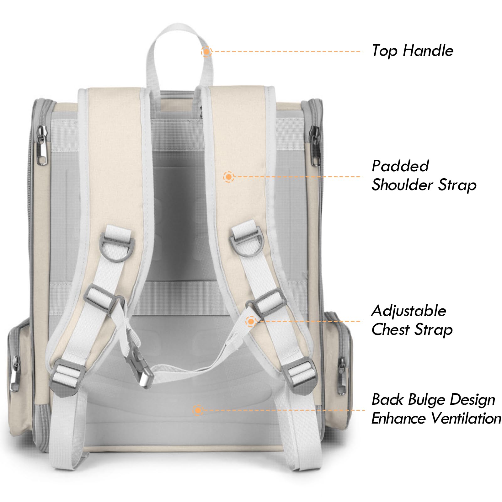 SSAWcasa cat backpack top window lets your pet look out during travel