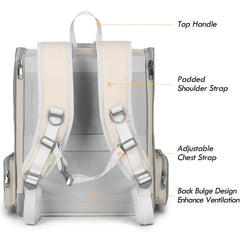 SSAWcasa cat backpack top window lets your pet look out during travel