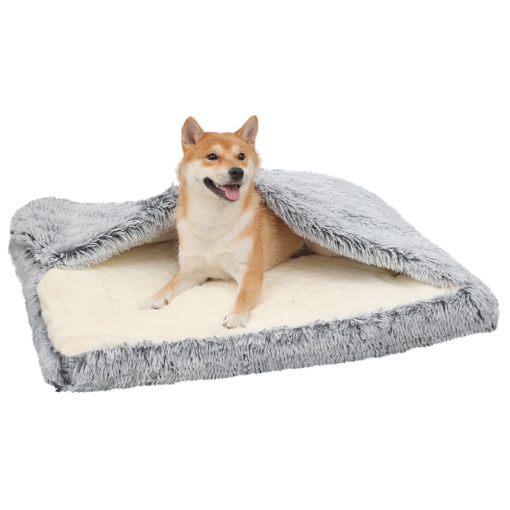 SSAWcasa dog bed cover cave offers a cozy, secure shelter for calm naps.
