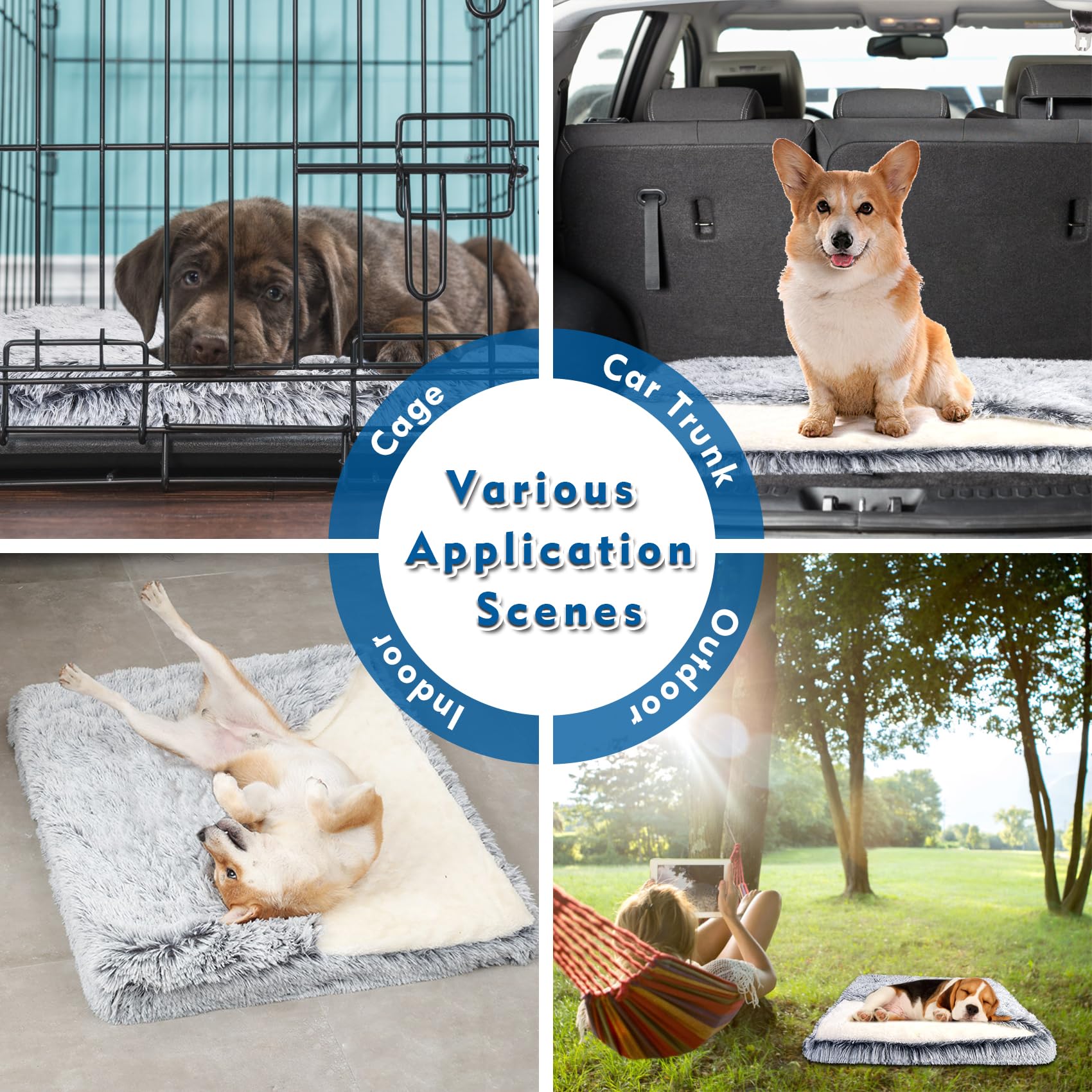 SSAWcasa bed size 33-5 by 27-6 inches fits small and medium pets.