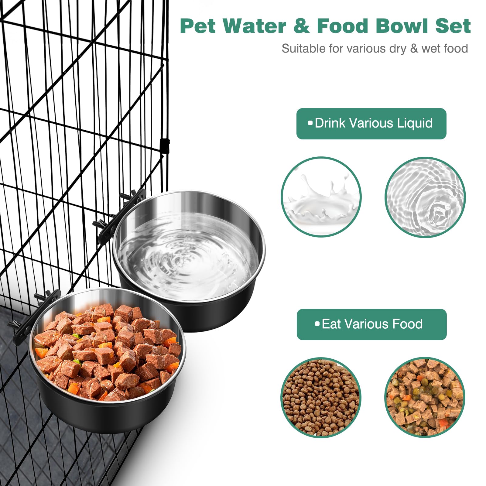 SSAWcasa bowls in use inside a crate showing secure setup.