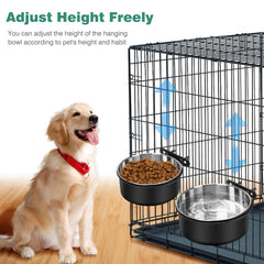 SSAWcasa spill-proof dog crate bowl design reduces mess in kennels.