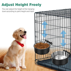 SSAWcasa stainless steel crate bowls 2-pack highlight durable, rust-resistant construction