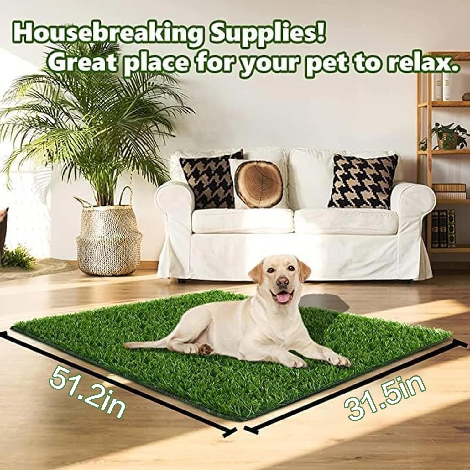 SSRIVER dog grass pad with rubber gasket for easy installation anywhere.