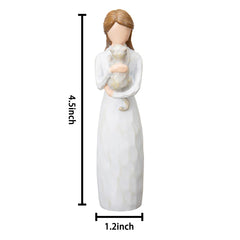 ST.LORIAN Angel of Friendship cat memorial figurine hand-painted detail reveals lifelike charm