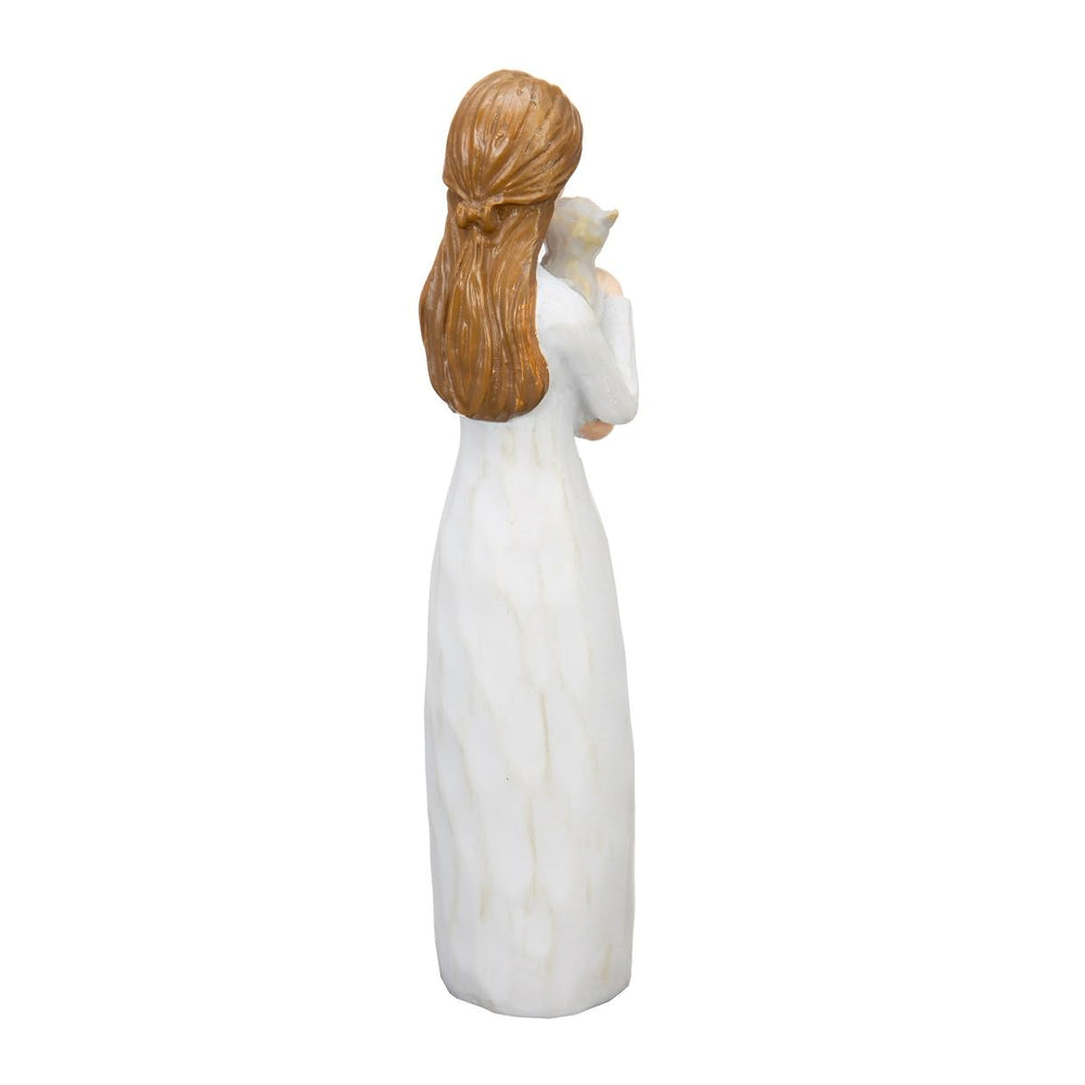 ST.LORIAN Angel of Friendship cat memorial figurine resin texture highlights craftsmanship