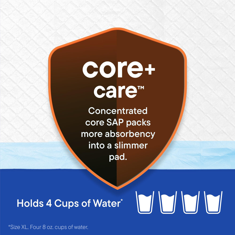 Stack Man dog pads 28x30 leak-resistant film prevents moisture seeping through for clean floors.