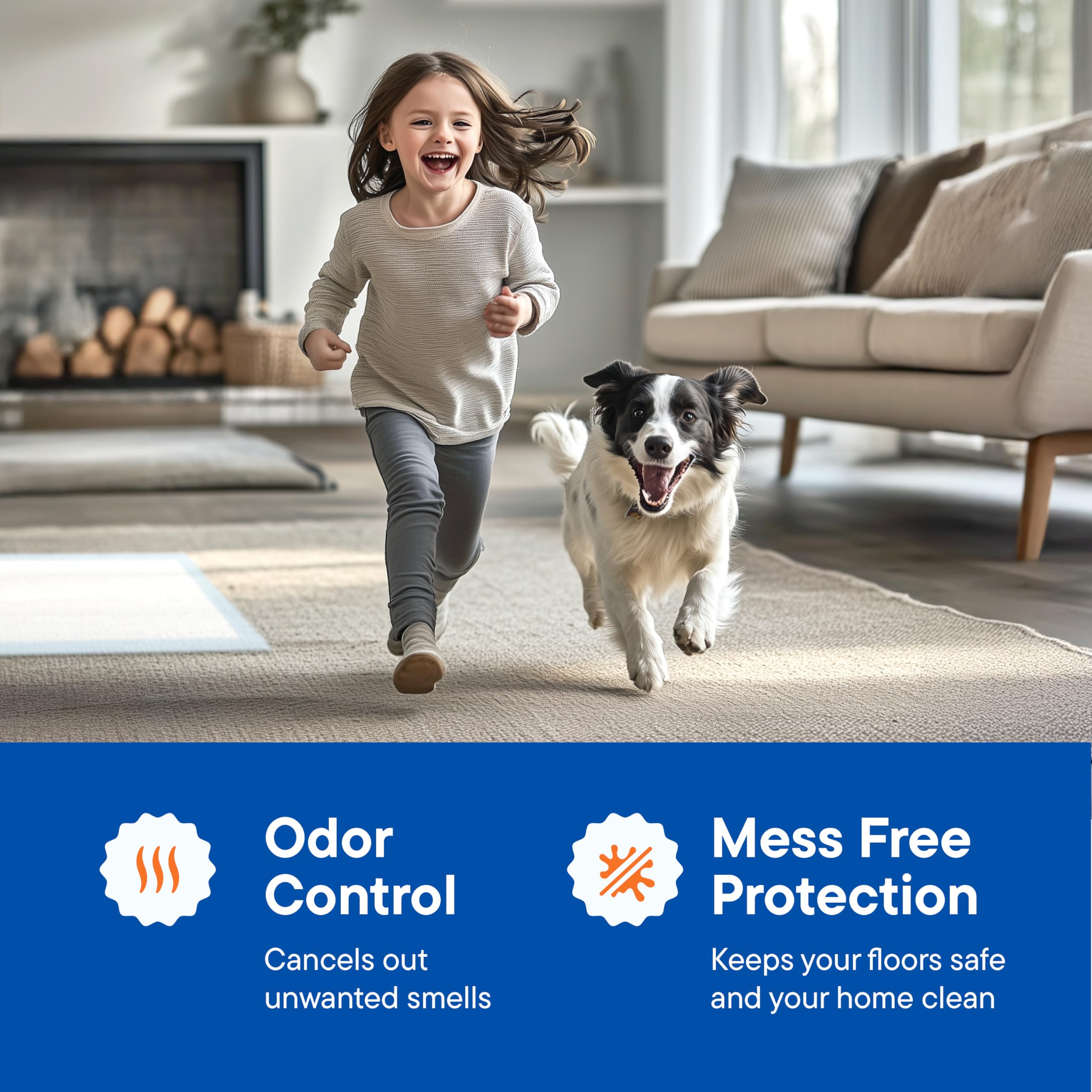 Stack Man dog pads 28x30 built-in puppy attractant guides pets to the spot.