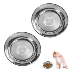 Stainless-Steel Cat Bowls bottom-pattern shows durable, everyday feeding design.