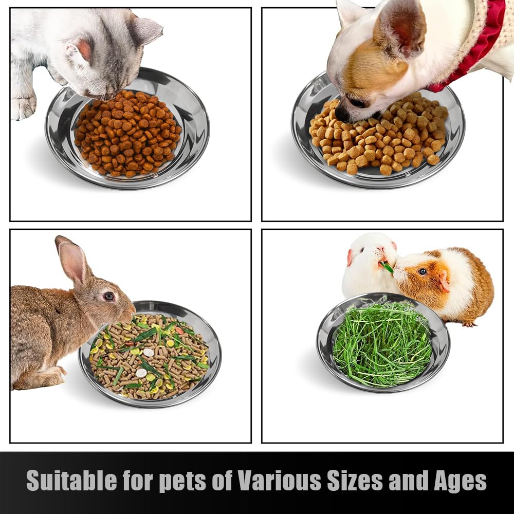Stainless-Steel Cat Bowls multi-pet-use communicates suitability for cats and small pets.