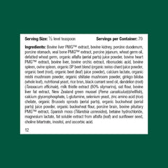 Standard Process Canine Hepatic Support dosing scoop shown for accurate pet dosing.