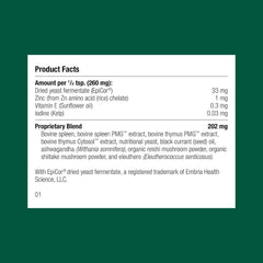 Standard Process dog immune powder pour—easy-mix daily supplement for pets.
