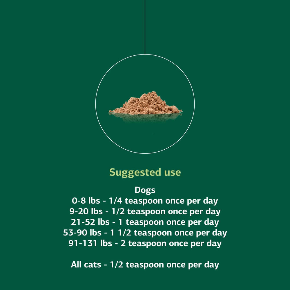 Standard Process dosing scoop helps precise pet dosages.