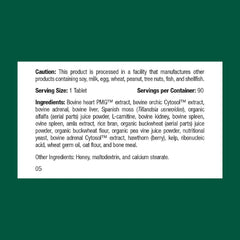 Standard Process Feline Cardiac Support tablets close-up for cat heart health.