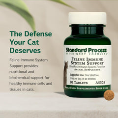 Standard Process Inc. label front highlights whole-food based feline health approach