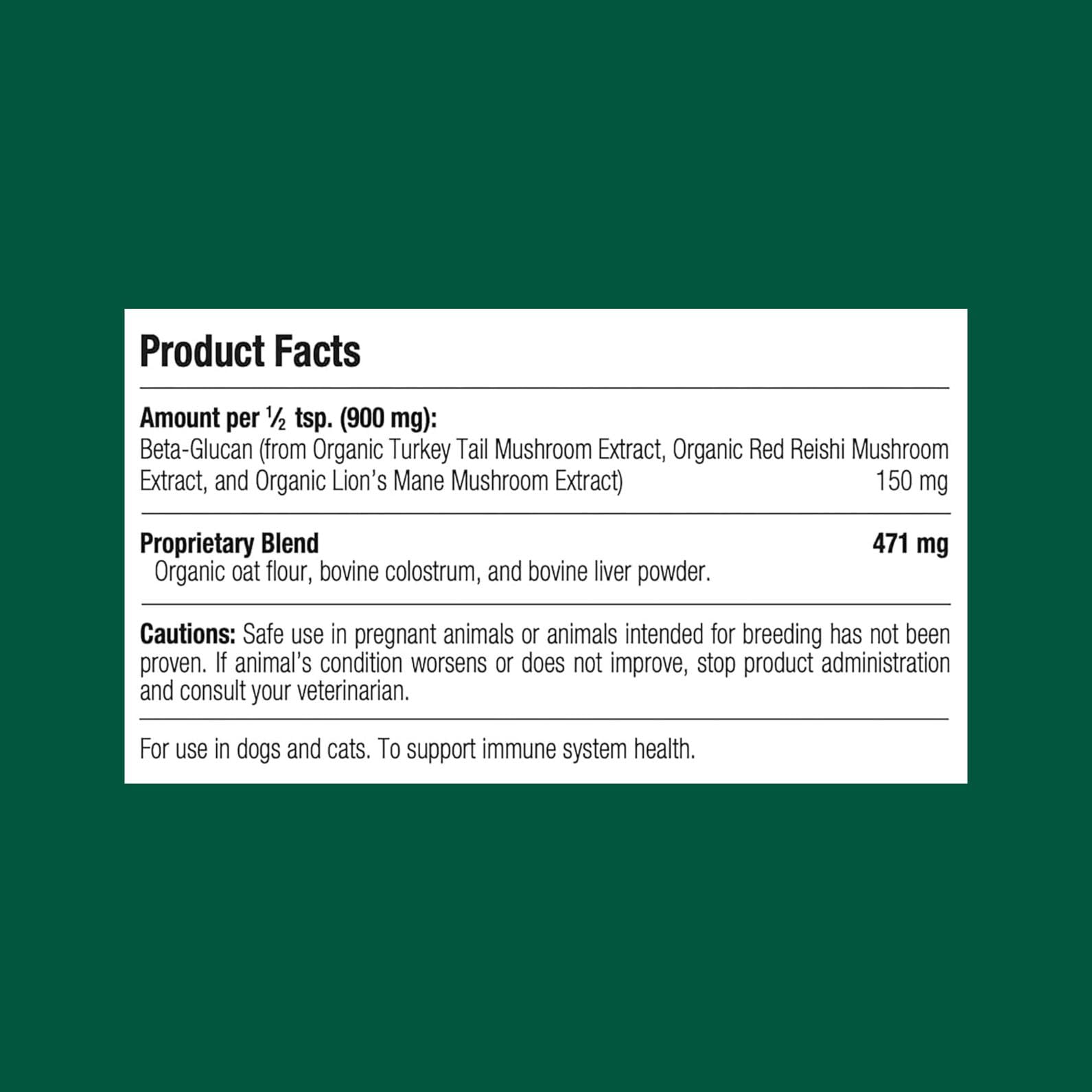 Standard Process Lion's Mane extract for pets aids focus and immune balance.