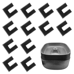 Standwme 12-pack cat water fountain foam filters trap hair and food residues for clear water.