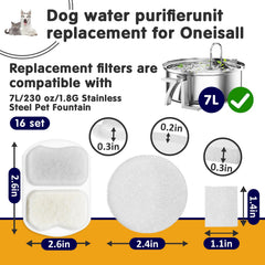 Standwme compatibility with Oneisall PWF002 ensures easy fountain filter replacement