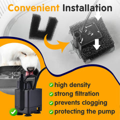 Standwme foam filter soaking before use improves filtration and water freshness.