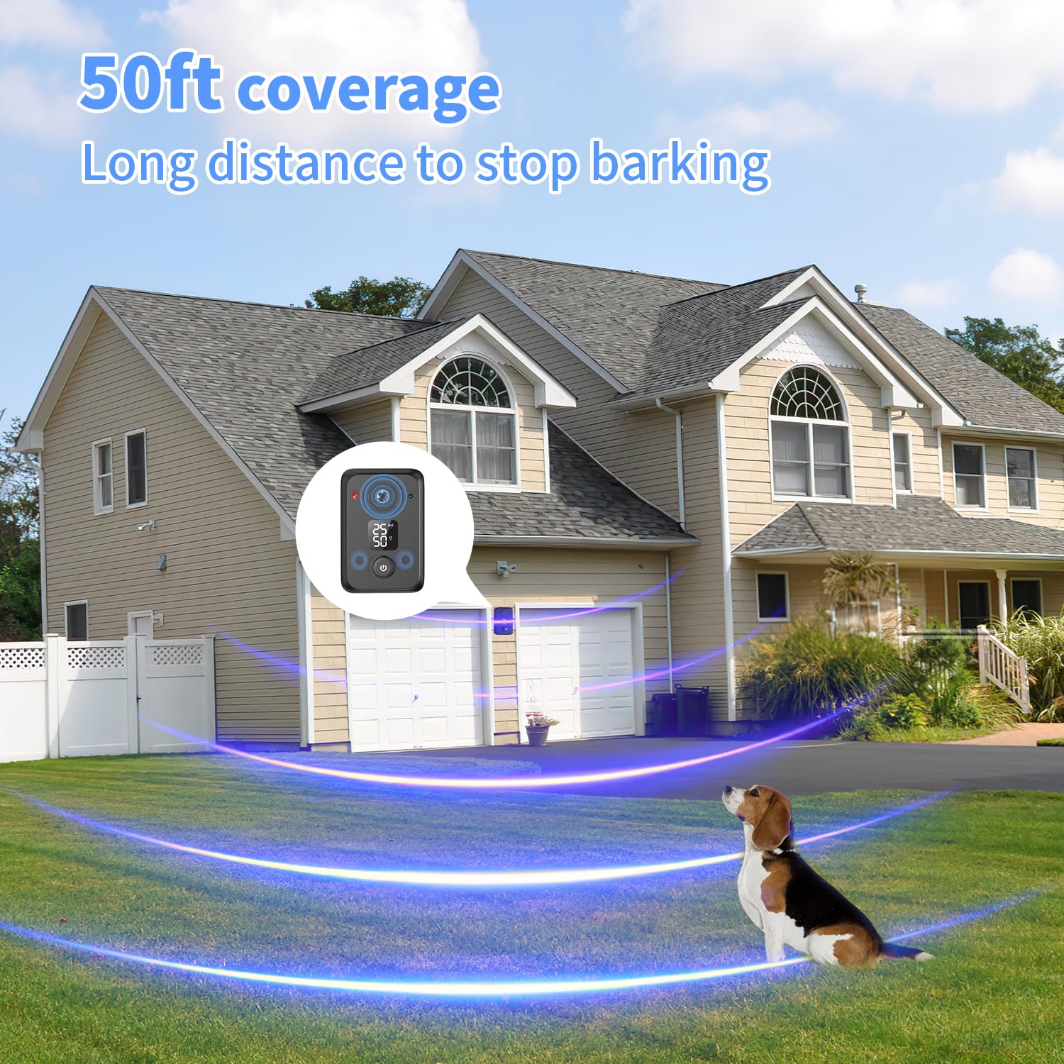 STANWIS anti barking device portable use; lightweight and easy to set up.