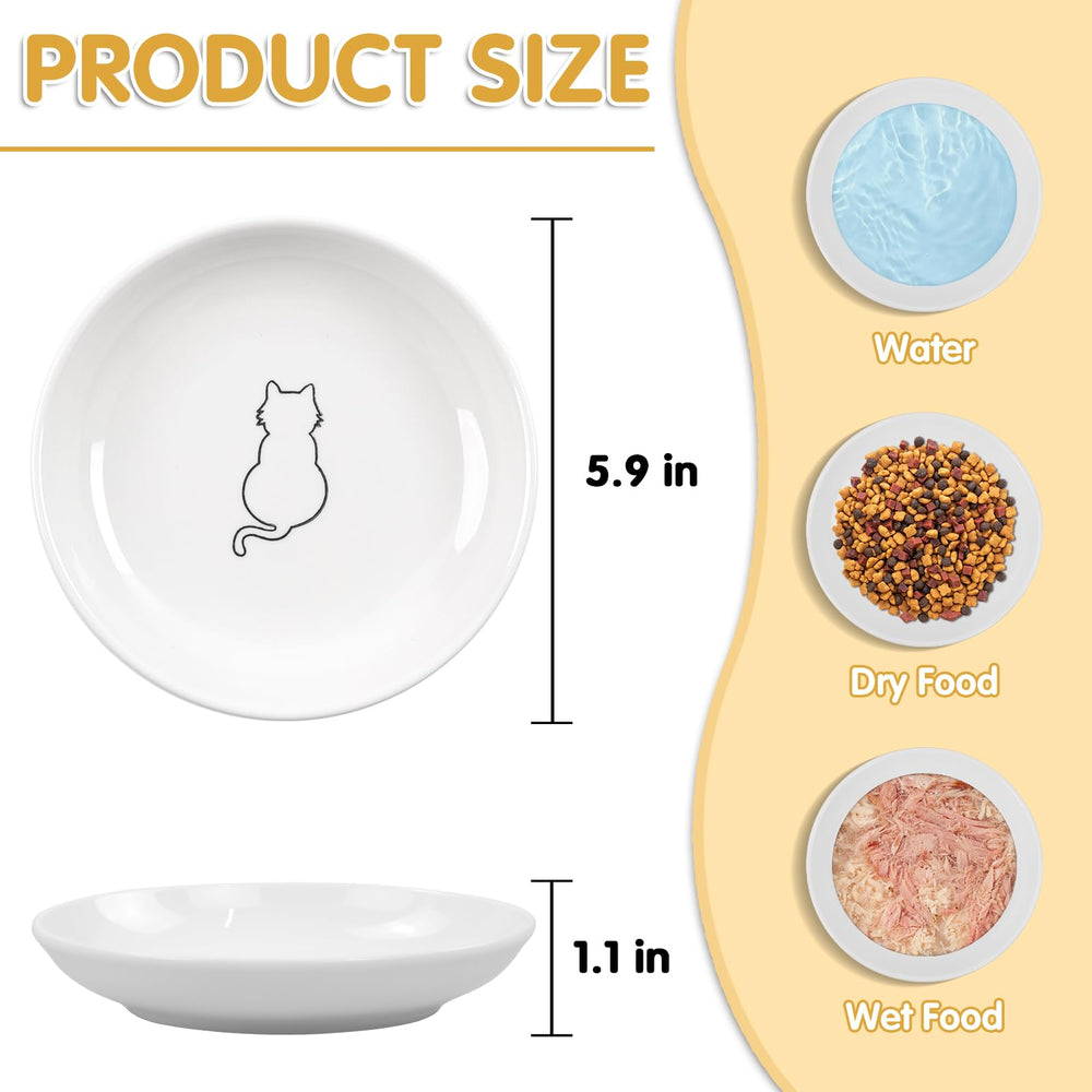 STAOVA cat bowls with fishbone pattern enhance meal presentation and may boost appetite in cats