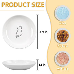STAOVA cat bowls with fishbone pattern enhance meal presentation and may boost appetite in cats