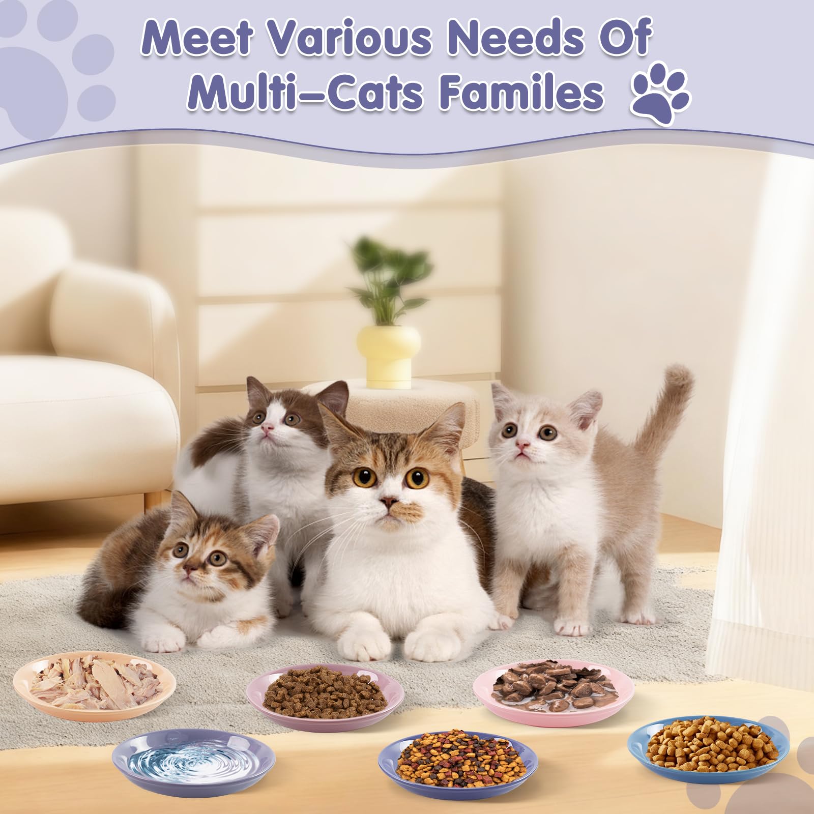 STAOVA ceramic bowls for dry food wet food and water for versatile daily use